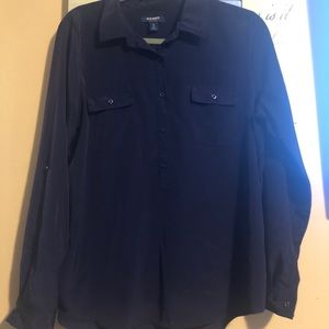 Size L. Old Navy. Blue long sleeve blouse